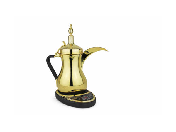 Compact Electric Arabic Coffee Dallah 600ml   Gold Stainless Steel, 800W