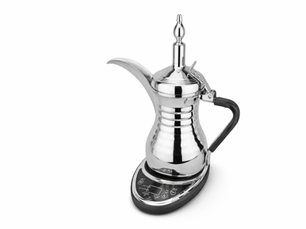 Muzhila Silver Electric Arabic Coffee Dallah 800ml   1000W Stainless Steel
